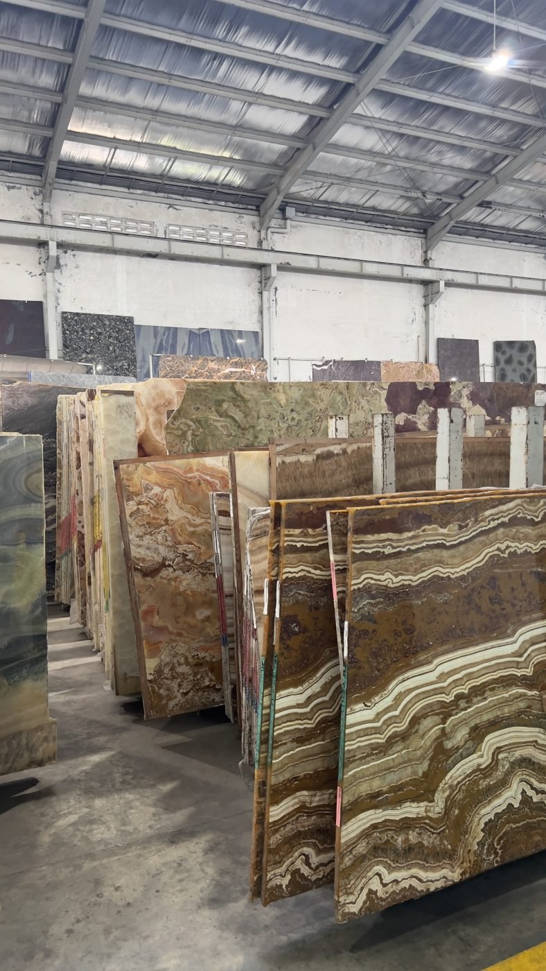 Stone slabs at the quarry