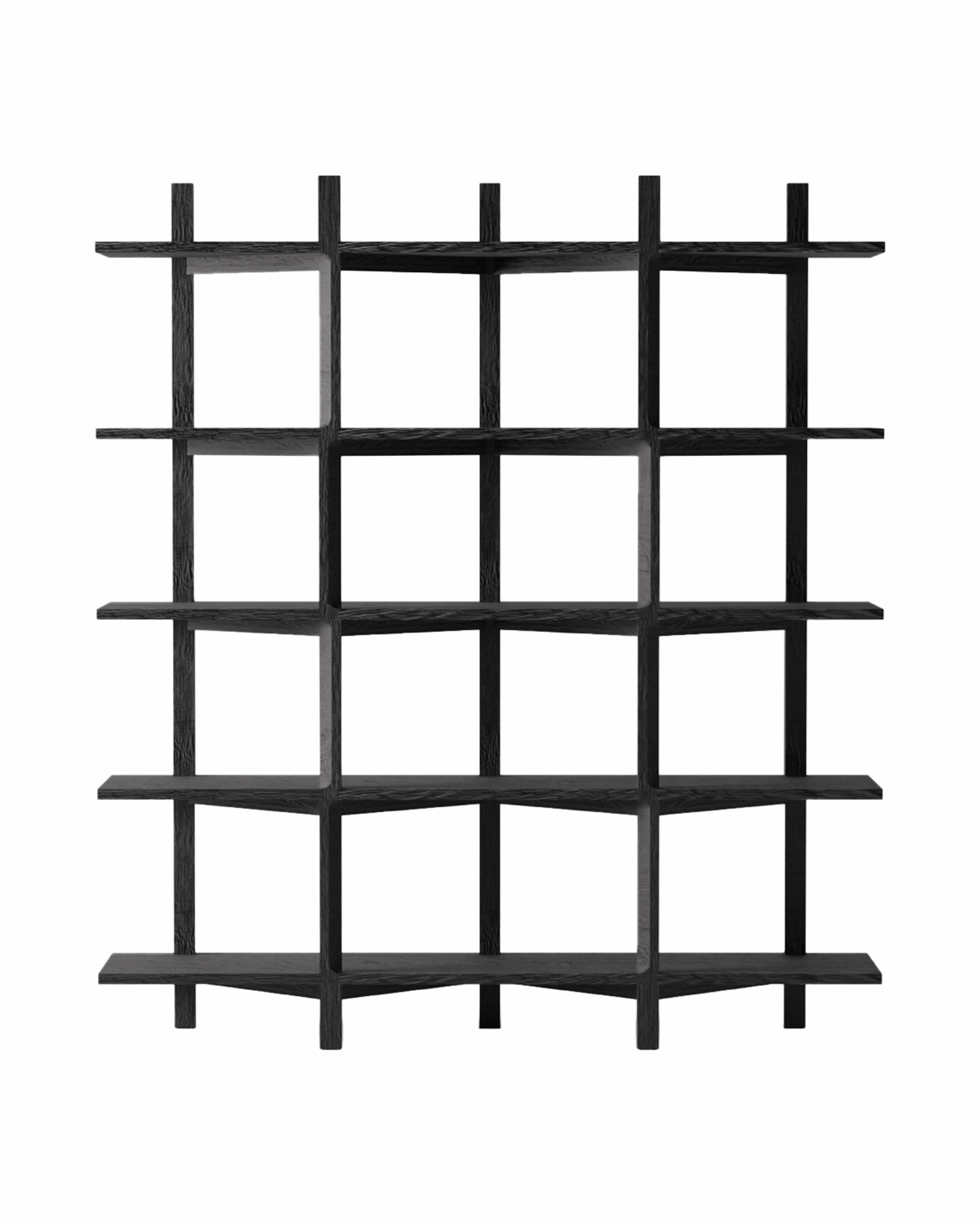 NAYO BLACK BOOKSHELF ZIGZAG NAT
